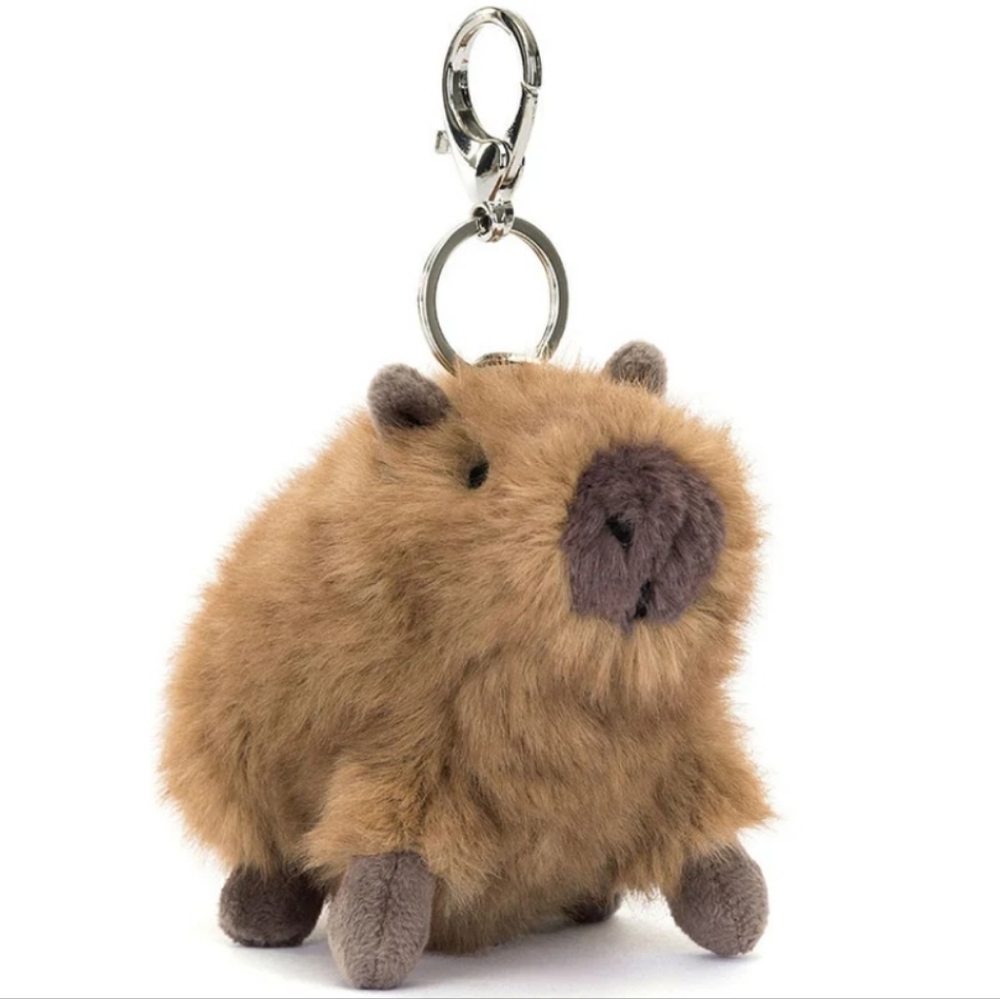 Jellycat Clyde Capybara Bag Charm 5.5x2.4x3.9" Soft and Plush NWT